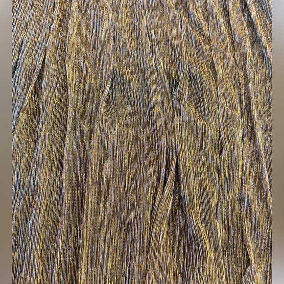 Xhilaration Metallic Gold A-Line Skirt Midi - Picture 3 of 5